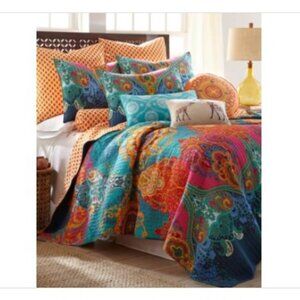 Levtex Mackenzie 3-Pc. Quilt Set, King - Teal